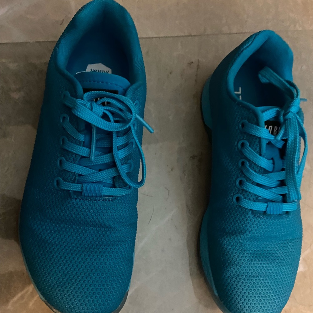 NOBULL neon blue WZA trainers women’s 8.5
